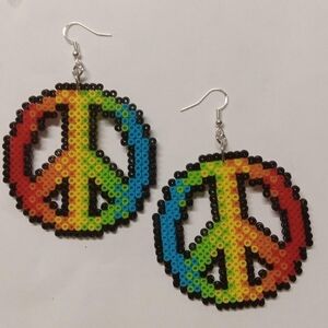 Handmade Peace Sign Earrings